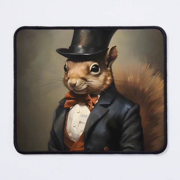Item preview, Squirrel Portrait Dapper Animal Art designed and sold by ConfettiSkyArt.