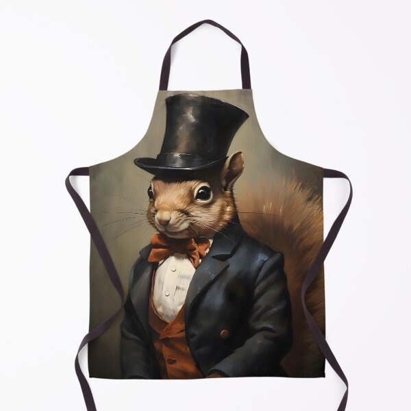 Item preview, Squirrel Portrait Dapper Animal Art designed and sold by ConfettiSkyArt.