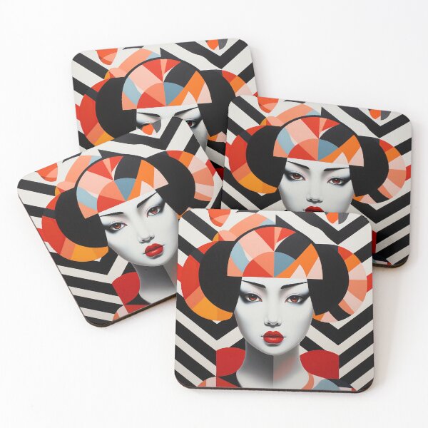 Item preview, Japanese Maiko Abstract  designed and sold by Meeheemaha.