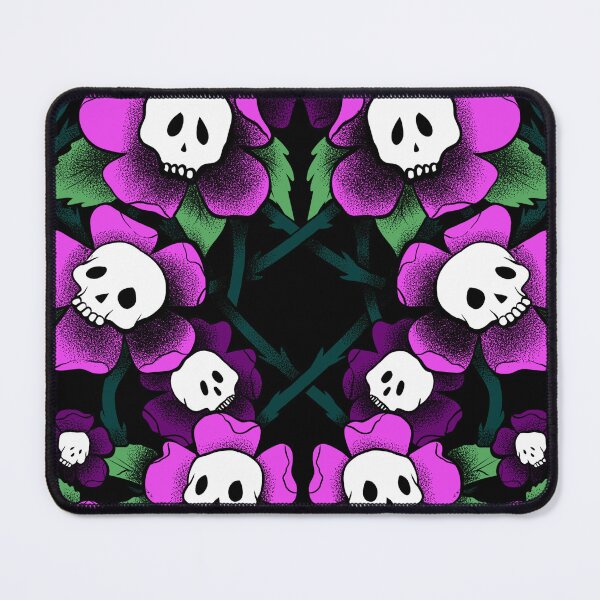 Item preview, Whimsigothic Pink Skull Flower Garden designed and sold by Gemma Compton.