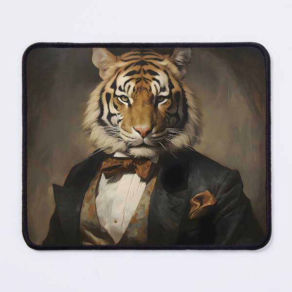 Item preview, Tiger Portrait Dapper Animal Art designed and sold by ConfettiSkyArt.