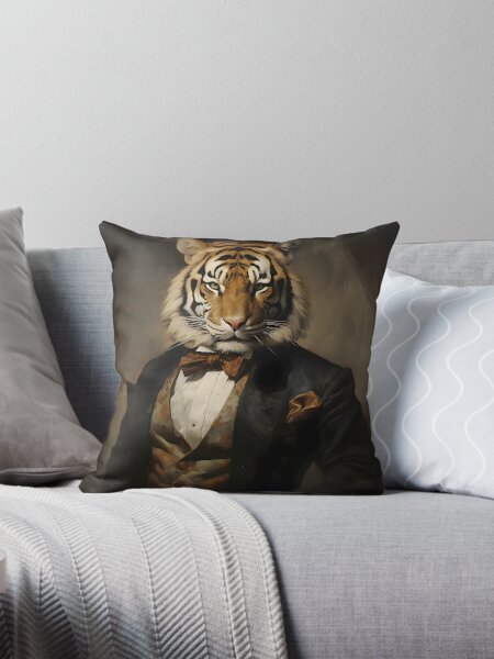 Vista previa del artículo con la obra «Retrato de tigre Arte animal elegante», diseñado y vendido por ConfettiSkyArt.
