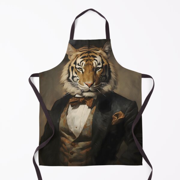 Item preview, Tiger Portrait Dapper Animal Art designed and sold by ConfettiSkyArt.