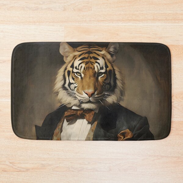 Item preview, Tiger Portrait Dapper Animal Art designed and sold by ConfettiSkyArt.