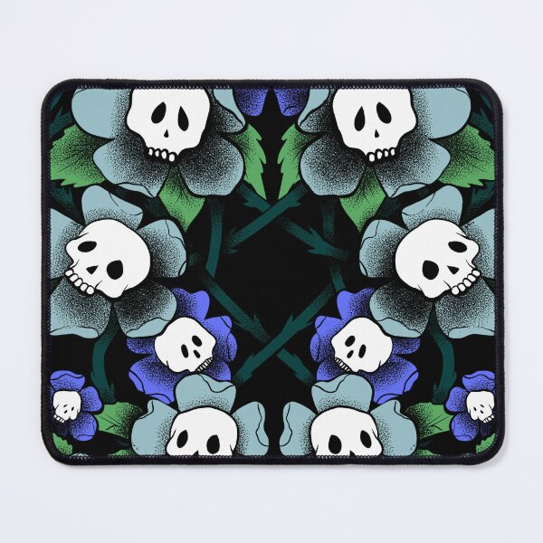 Item preview, Whimsigothic Blue Skull Flower Garden designed and sold by Gemma Compton.