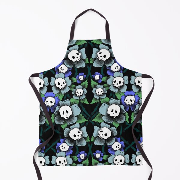 Item preview, Whimsigothic Blue Skull Flower Garden designed and sold by Gemma Compton.