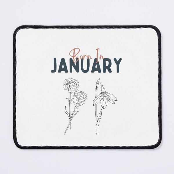 Item preview, Born in January birth flower shirt - carnation and the snowdrop designed and sold by Leivenaar.