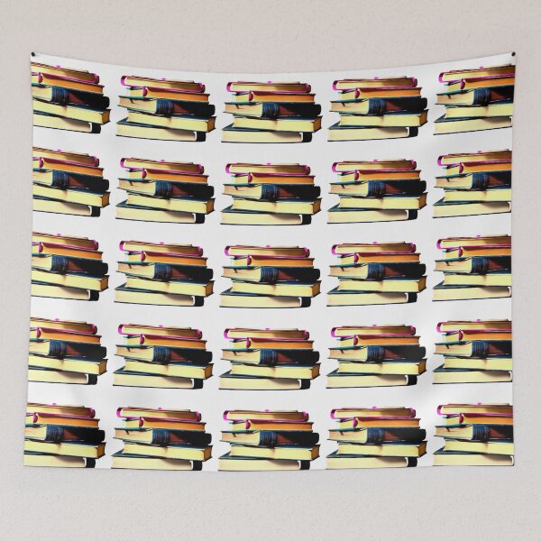Item preview, Pile of vintage books 4 (pink and turquoise color) designed and sold by Frenchbullrufo.