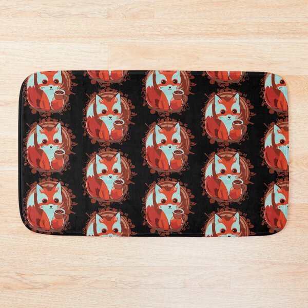 Item preview, Morning Cute Fox with coffee in red designed and sold by Getup-clothing.