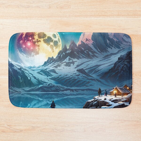 Item preview, Moon over frozen lake designed and sold by BansheeTales.