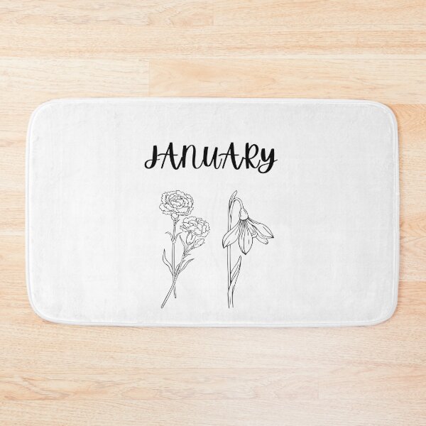 Item preview, January birth flower shirt - carnation and the snowdrop minimal designed and sold by Leivenaar.