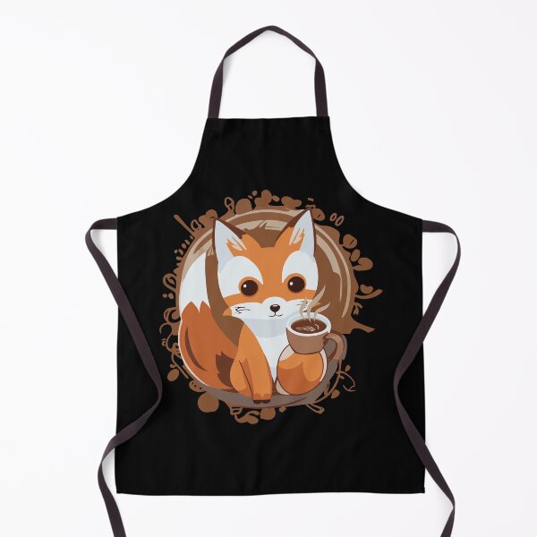 Item preview, Morning Cute Fox with coffee in orange designed and sold by Getup-clothing.