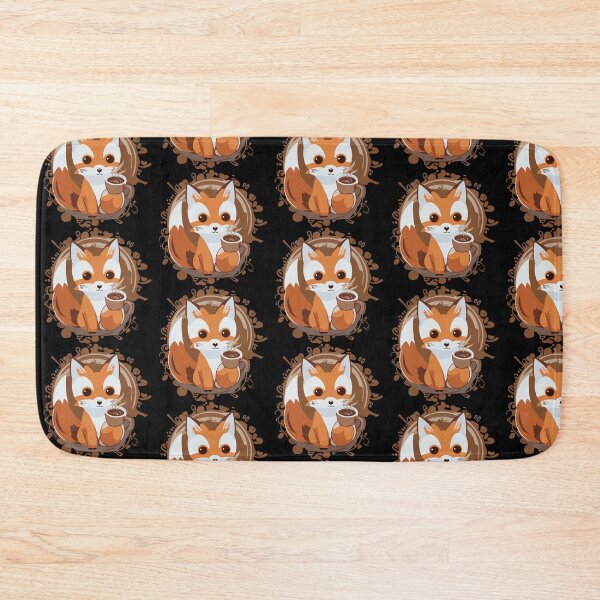 Item preview, Morning Cute Fox with coffee in orange designed and sold by Getup-clothing.