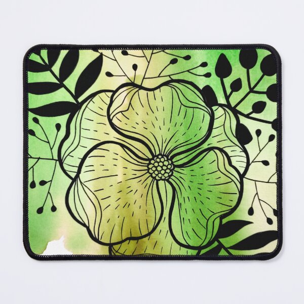 Item preview, Green Watercolor Flower Duda designed and sold by BEATRIZKOBORI.