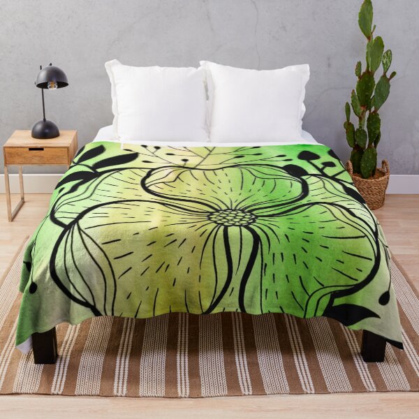 Item preview, Green Watercolor Flower Duda designed and sold by BEATRIZKOBORI.