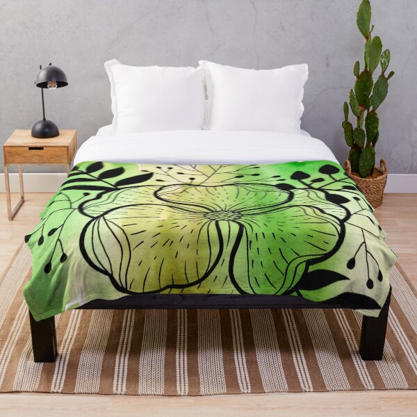 Item preview, Green Watercolor Flower Duda designed and sold by BEATRIZKOBORI.