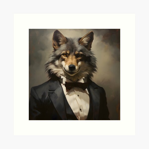 Item preview, Wolf Portrait Art designed and sold by ConfettiSkyArt.