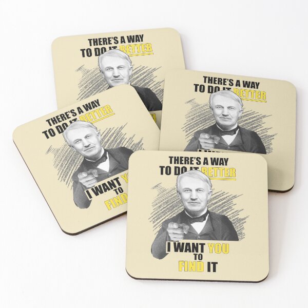 Item preview, Thomas Edison Quote - Find a Way to Do Better! [remake] designed and sold by red-leaf.