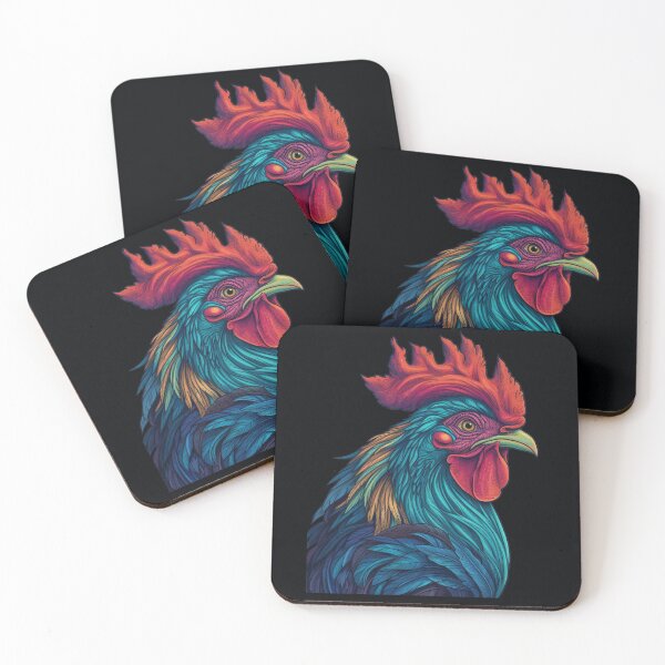 Item preview, Colorful rooster digital print designed and sold by dcrc.