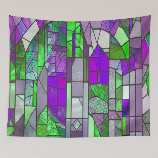 Item preview, Stain Glass Tower in Purples designed and sold by neverfaraway.