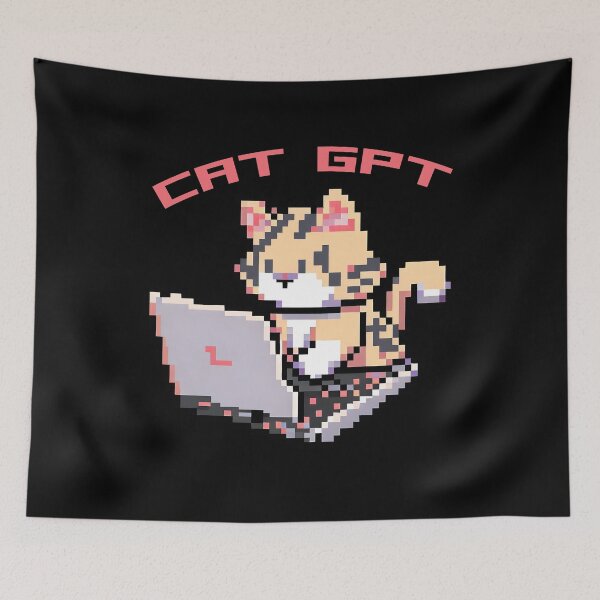 Item preview, Chatbot Pixel Cat designed and sold by RosmirStore.