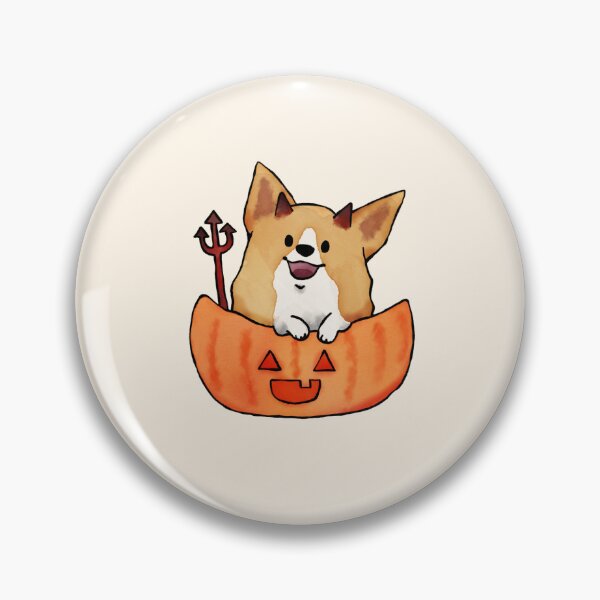 Item preview, Halloween devil corgi in pumpkin designed and sold by haakondesign.