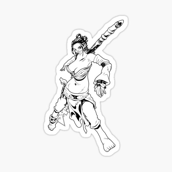 Sci-Fi Sand Dune Girl Sticker