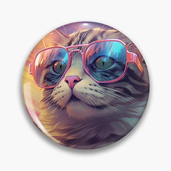 Item preview, Retrowave Cat designed and sold by MilesAI.
