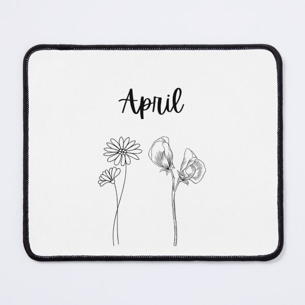 Item preview, April birth flower shirt - Daisy and Sweet Pea minimal designed and sold by Leivenaar.