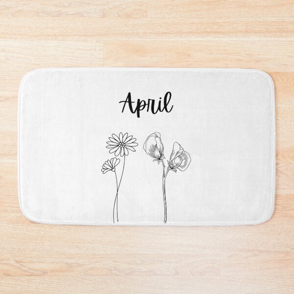 Item preview, April birth flower shirt - Daisy and Sweet Pea minimal designed and sold by Leivenaar.