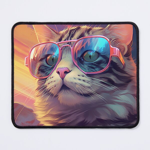 Item preview, Retrowave Cat designed and sold by MilesAI.