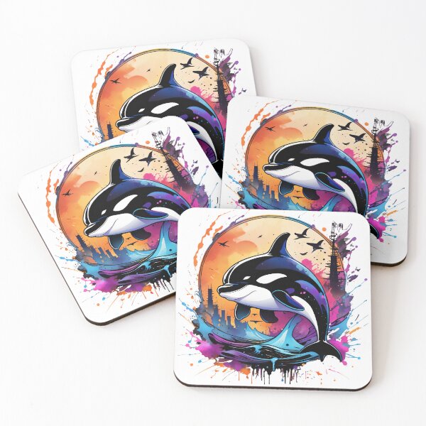 Item preview, Ocean's Orca Lover Colourful Orca Killer Whale Art T-Shirt designed and sold by tharaka-merch.