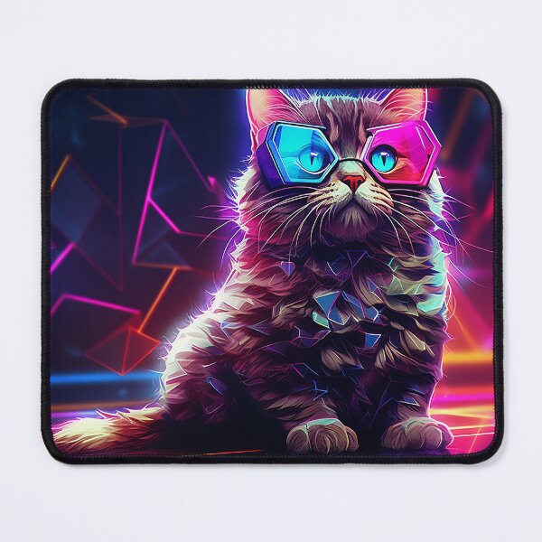 Item preview, Retrowave Kitten designed and sold by MilesAI.