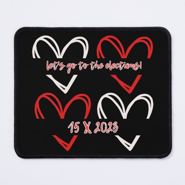 Item preview, Let's Go to the Elections! Four red and white hearts symbolizing Polish national colors. designed and sold by SplashTastic.