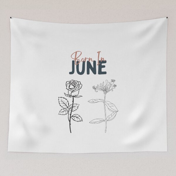 Item preview, Born in June birth flower shirt - Rose and Honeysuckle designed and sold by Leivenaar.