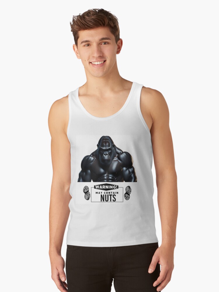 Imagen 1 de 3, Camiseta de tirantes con la obra Gorila musculoso, diseñada y vendida por Delsolar.