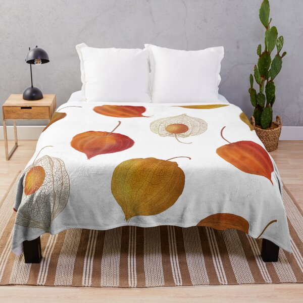 Item preview, Physalis buds, Cape gooseberry flowers watercolor pattern. Colorful Golden berry. Autumn berries floral print designed and sold by likapix.