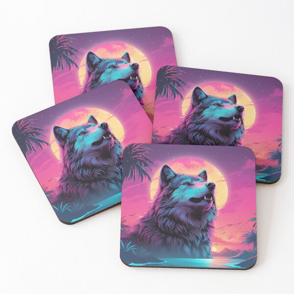 Item preview, Vaporwave Wolf designed and sold by MilesAI.
