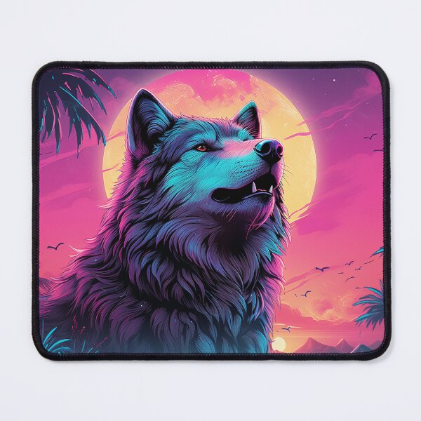 Item preview, Vaporwave Wolf designed and sold by MilesAI.