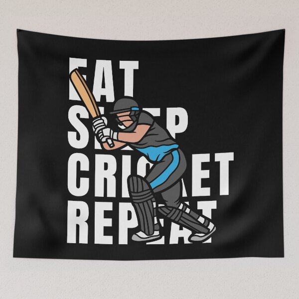 Item preview, Eat Sleep Cricket Repeat designed and sold by OnTheTrend.