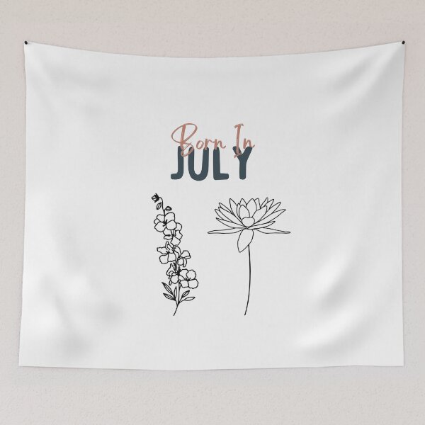 Item preview, Born in July birth flower shirt - Larkspur and Water Lily designed and sold by Leivenaar.