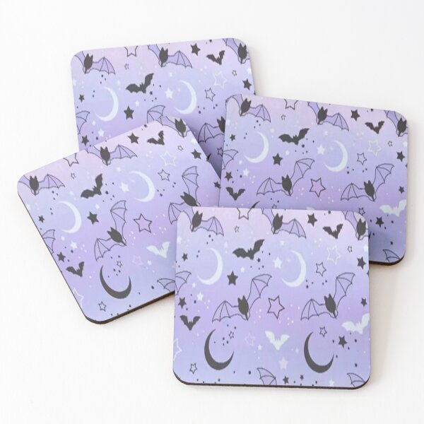 Item preview, Purple Pastel Gothic Moon & Bat Pattern designed and sold by MerikuroCreates.