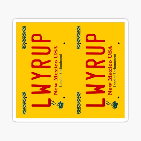 Mini Better Call Saul LWYRUP lawyer Up License Plate Sticker 