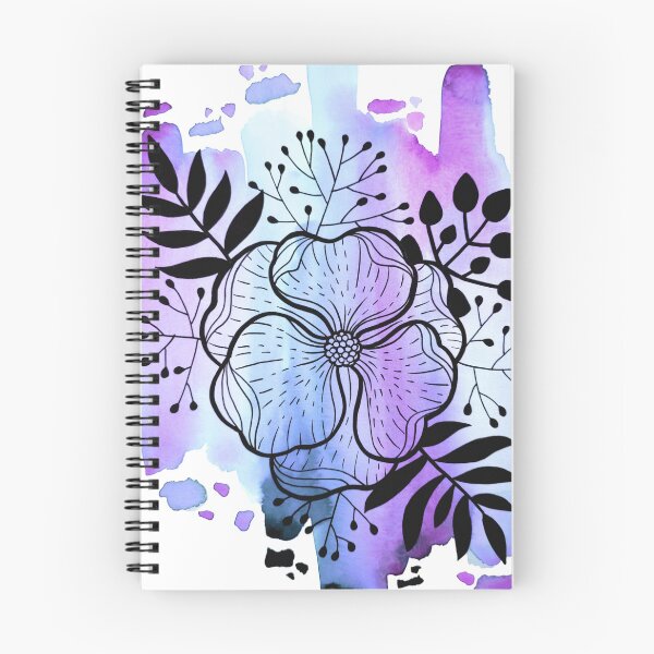 Item preview, Flor De Acuarela Lila Azul Duda designed and sold by BEATRIZKOBORI.