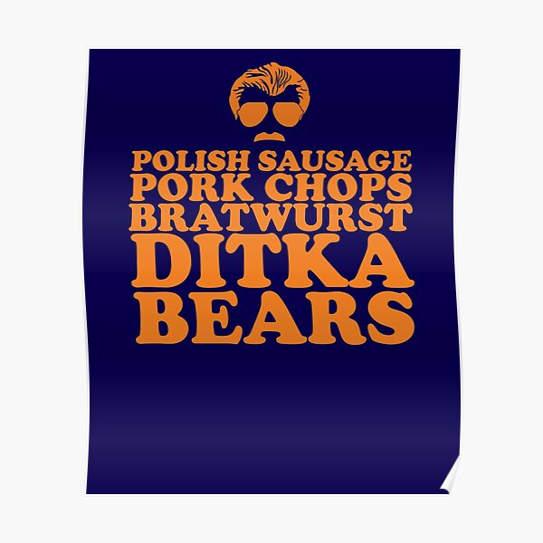 Da Bears Helmet - Mike Ditka Chicago Bears NFL Football Inspired Poster  for Sale by AfrocentricTees