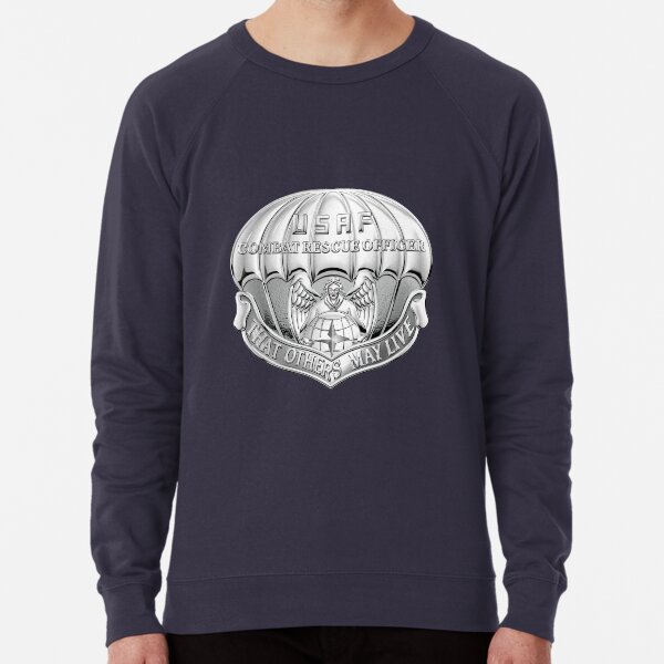 Oficial de rescate de combate - Insignia CRO sobre Blue Velvet Sudadera ligera