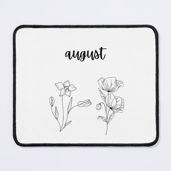 Item preview, August birth flower shirt - Gladiolus and Poppy minimal designed and sold by Leivenaar.