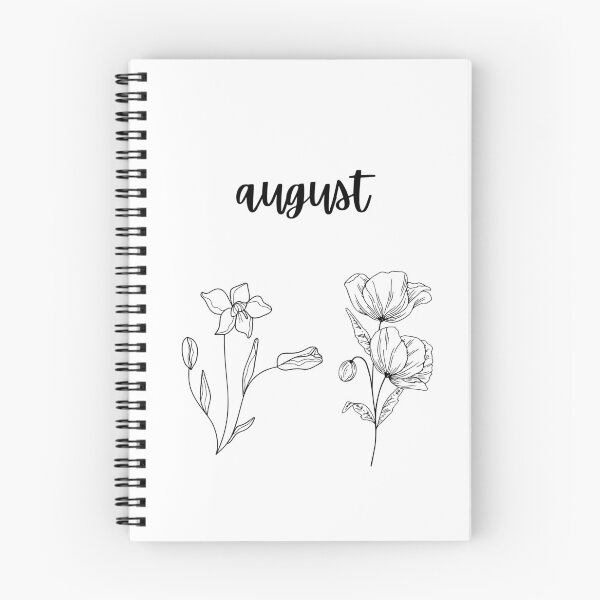 Item preview, August birth flower shirt - Gladiolus and Poppy minimal designed and sold by Leivenaar.