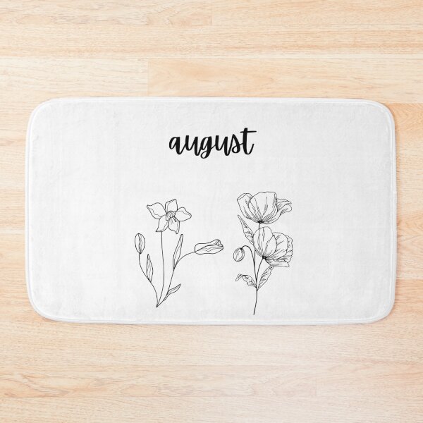 Item preview, August birth flower shirt - Gladiolus and Poppy minimal designed and sold by Leivenaar.