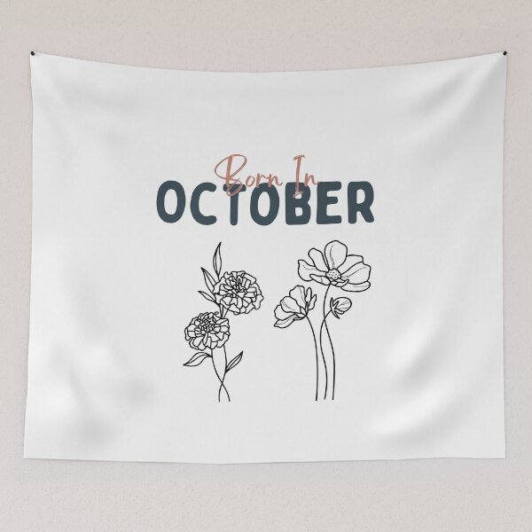Item preview, Born in october birth flower shirt - Marigold and Cosmos designed and sold by Leivenaar.
